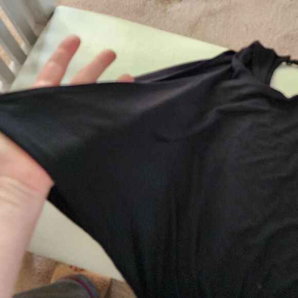 Splendid Black Cold Shoulder Wrap Dress women's Small Style # SD18210RT NWT - Picture 3 of 9